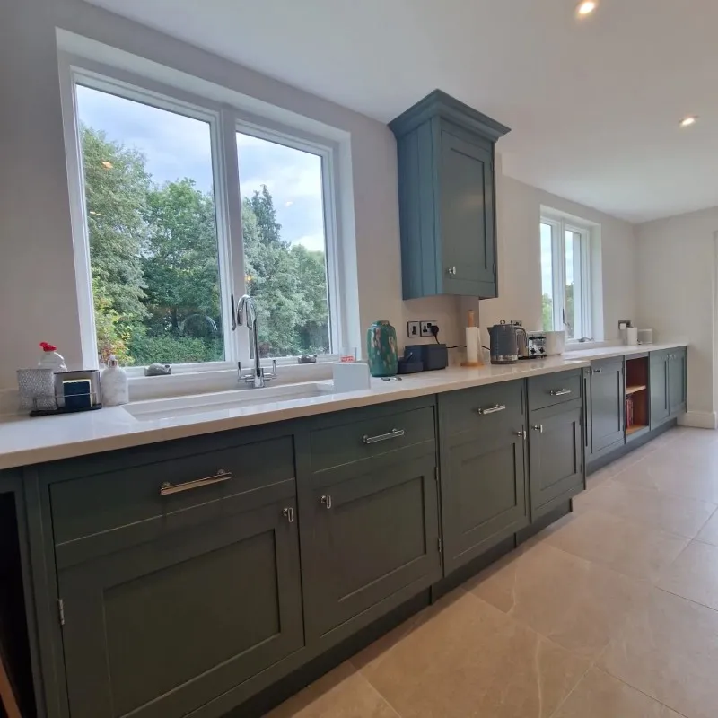 Smallbone kitchen after professional respray